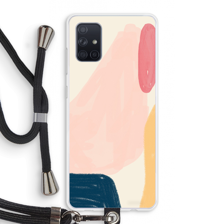 Saturday Flow: Samsung Galaxy A71 Transparant Hoesje met koord