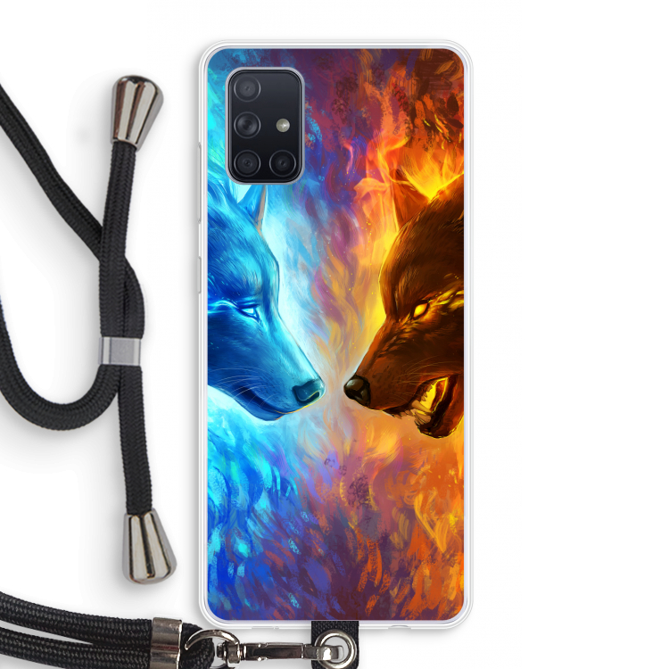 Fire & Ice: Samsung Galaxy A71 Transparant Hoesje met koord