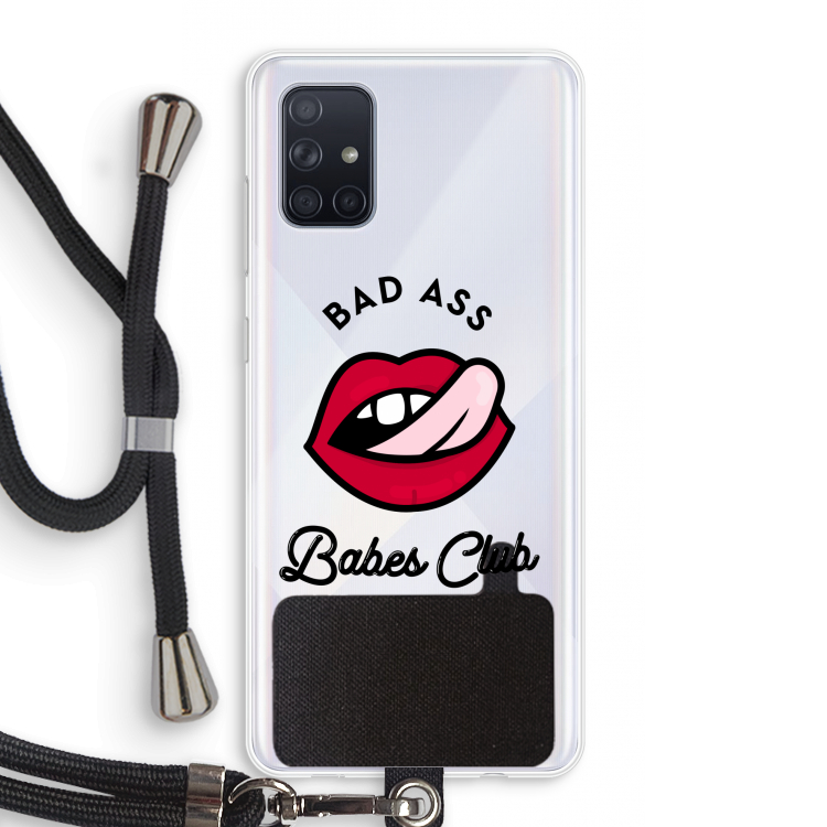 Badass Babes Club: Samsung Galaxy A71 Transparant Hoesje met koord