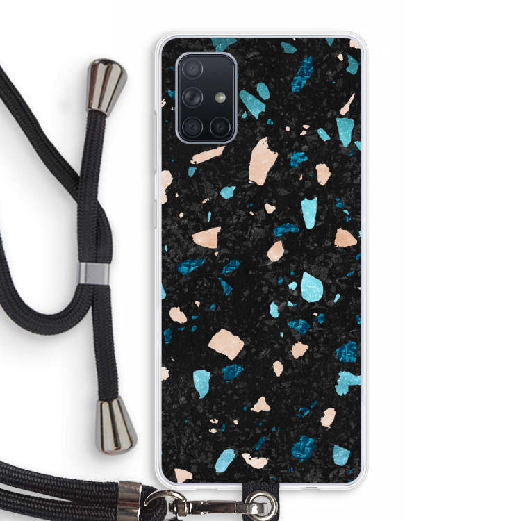 Terrazzo N°11: Samsung Galaxy A71 Transparant Hoesje met koord
