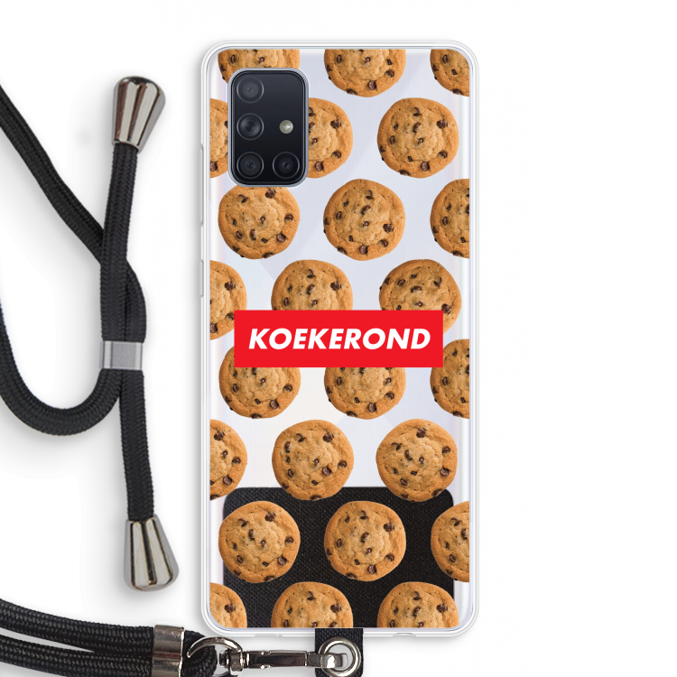 Koekerond: Samsung Galaxy A71 Transparant Hoesje met koord