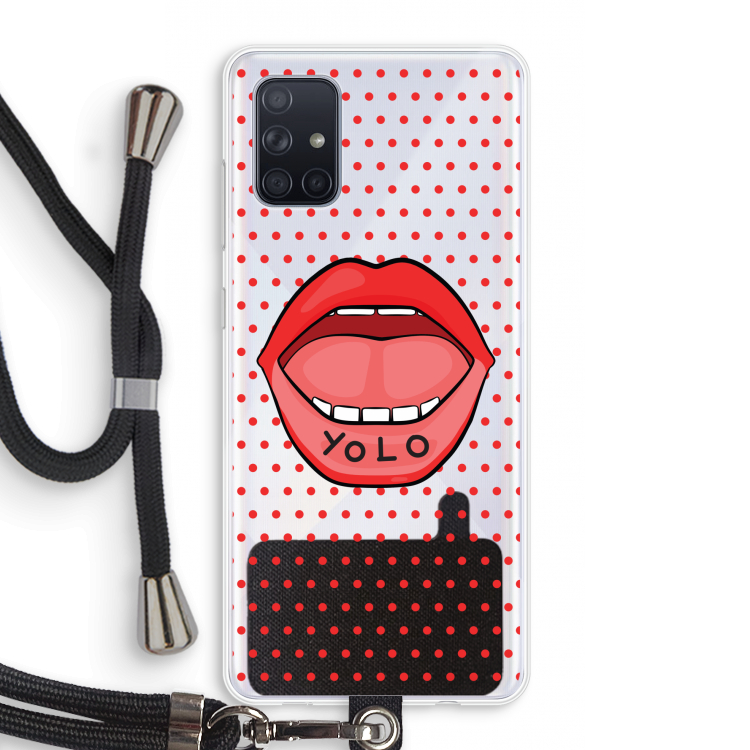 Yolo Denise: Samsung Galaxy A71 Transparant Hoesje met koord