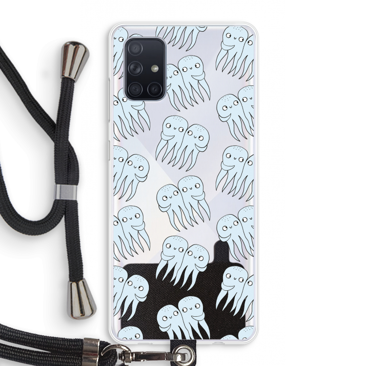Octopussen: Samsung Galaxy A71 Transparant Hoesje met koord