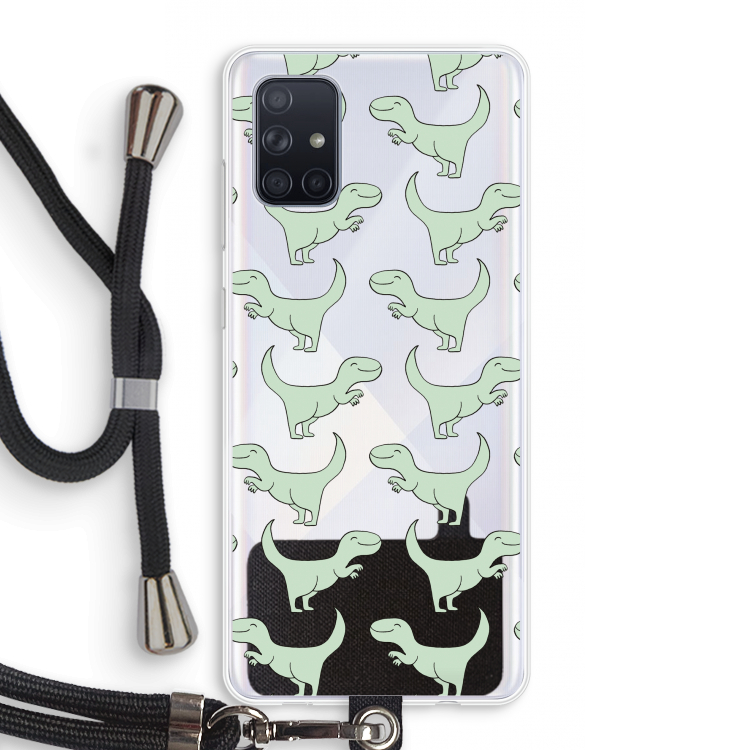 Dinos: Samsung Galaxy A71 Transparant Hoesje met koord