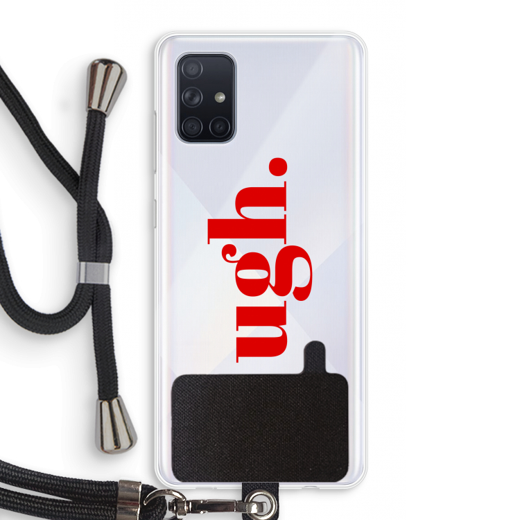 Ugh: Samsung Galaxy A71 Transparant Hoesje met koord