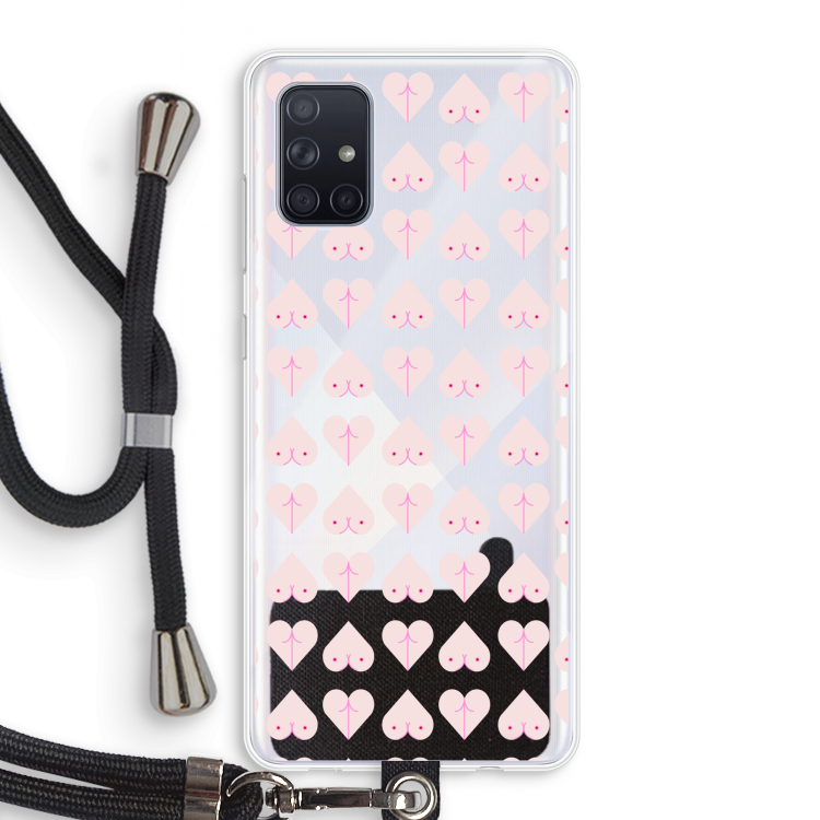 Ass 'n Titties: Samsung Galaxy A71 Transparant Hoesje met koord