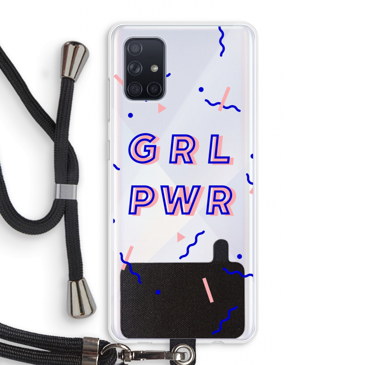 GRL PWR: Samsung Galaxy A71 Transparant Hoesje met koord