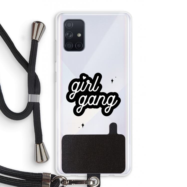 Girl Gang: Samsung Galaxy A71 Transparant Hoesje met koord