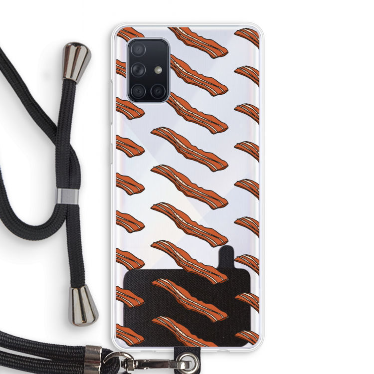 Bacon to my eggs #2: Samsung Galaxy A71 Transparant Hoesje met koord