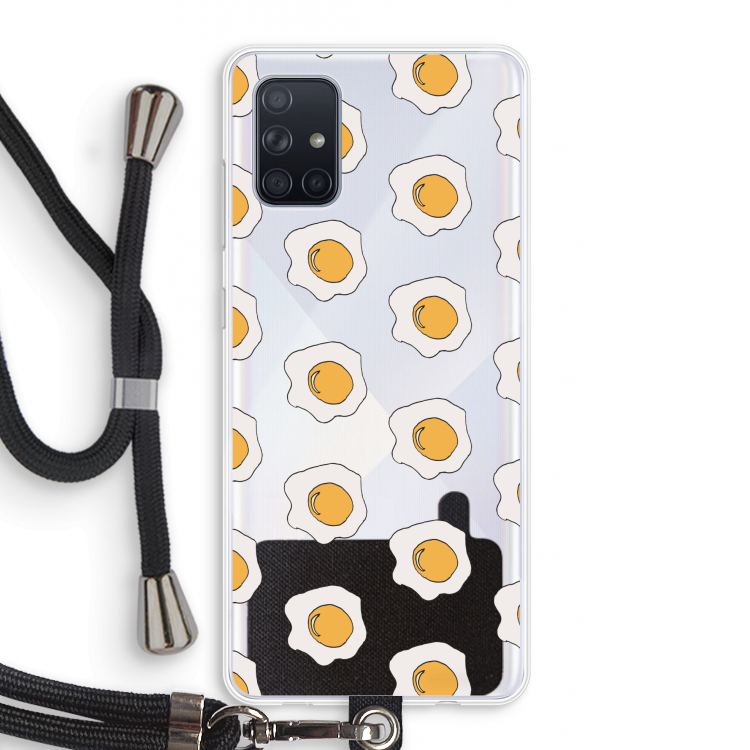 Bacon to my eggs #1: Samsung Galaxy A71 Transparant Hoesje met koord