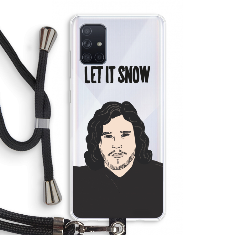 Let It Snow: Samsung Galaxy A71 Transparant Hoesje met koord