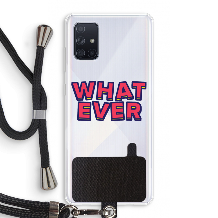 Whatever: Samsung Galaxy A71 Transparant Hoesje met koord