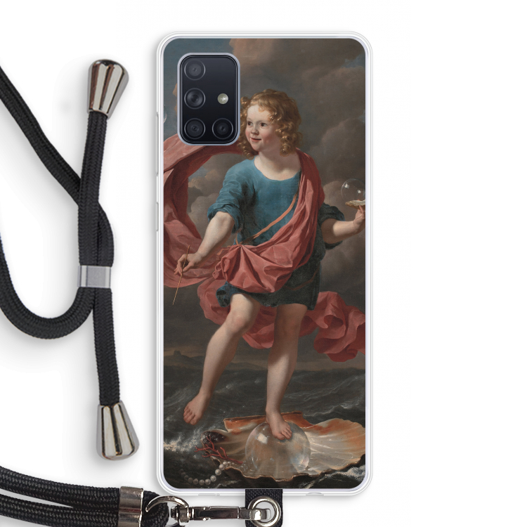Soap Bubbles: Samsung Galaxy A71 Transparant Hoesje met koord