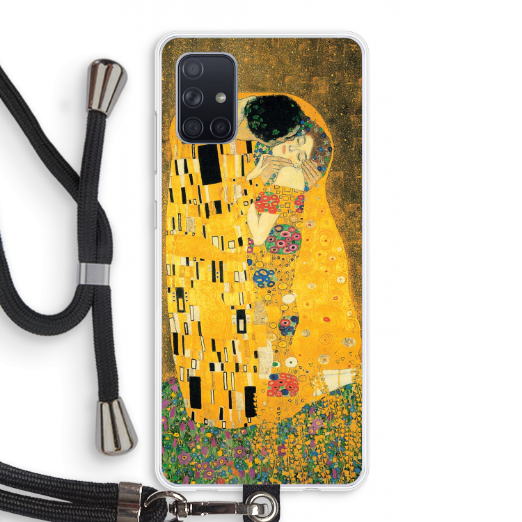 Der Kuss: Samsung Galaxy A71 Transparant Hoesje met koord