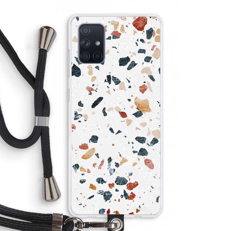 Terrazzo N°4: Samsung Galaxy A71 Transparant Hoesje met koord