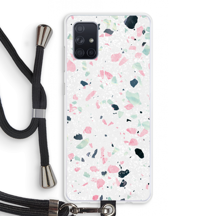 Terrazzo N°3: Samsung Galaxy A71 Transparant Hoesje met koord