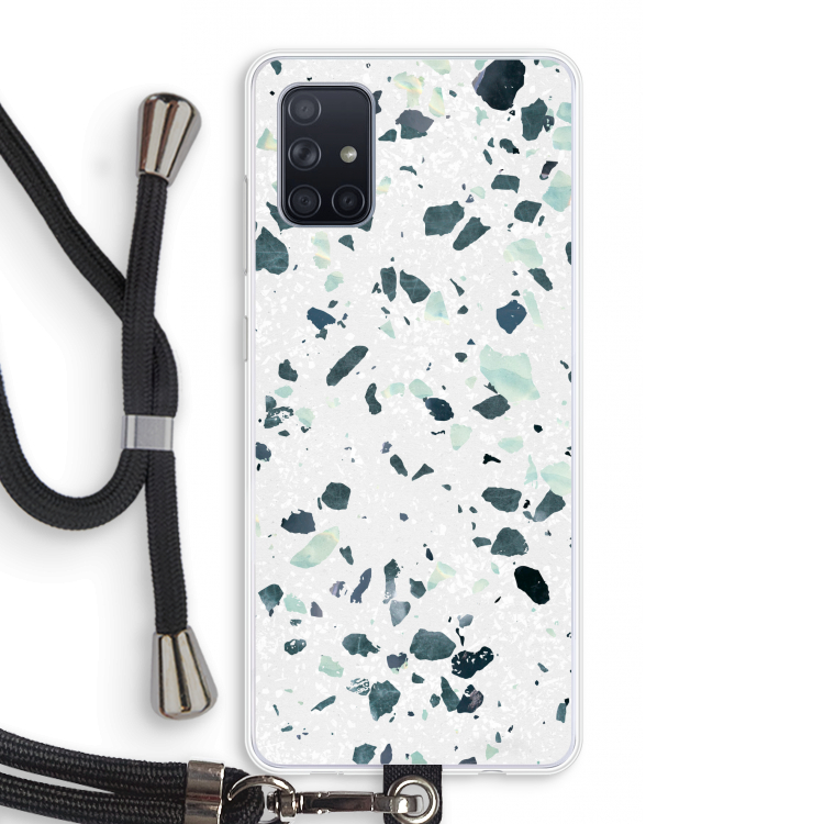Terrazzo N°2: Samsung Galaxy A71 Transparant Hoesje met koord