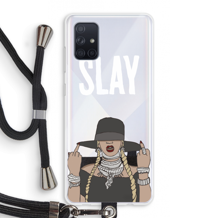 Slay All Day: Samsung Galaxy A71 Transparant Hoesje met koord