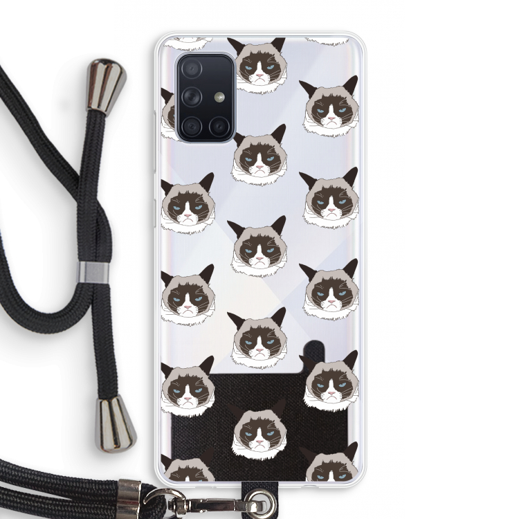 It's a Purrr Case: Samsung Galaxy A71 Transparant Hoesje met koord