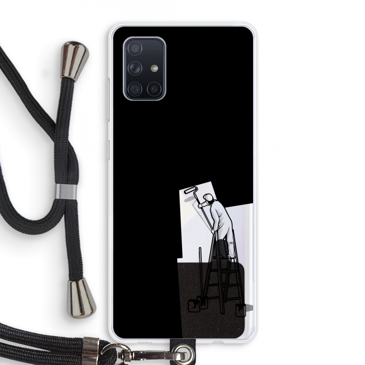 Musketon Painter: Samsung Galaxy A71 Transparant Hoesje met koord