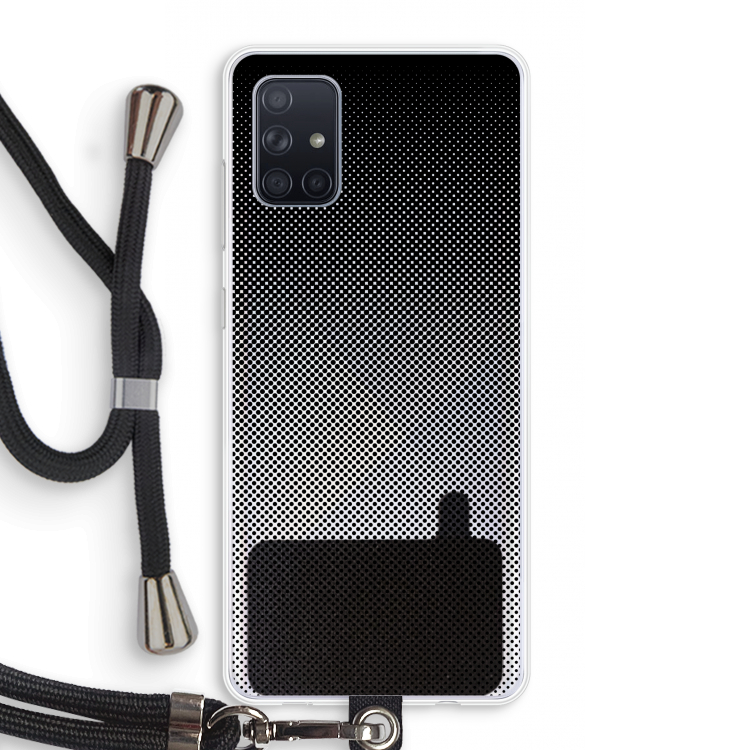 Musketon Halftone: Samsung Galaxy A71 Transparant Hoesje met koord