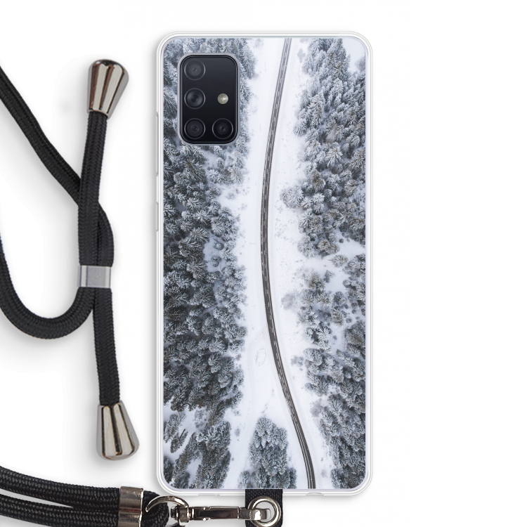 Snøfall: Samsung Galaxy A71 Transparant Hoesje met koord