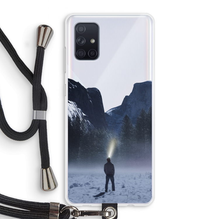 Wanderlust: Samsung Galaxy A71 Transparant Hoesje met koord