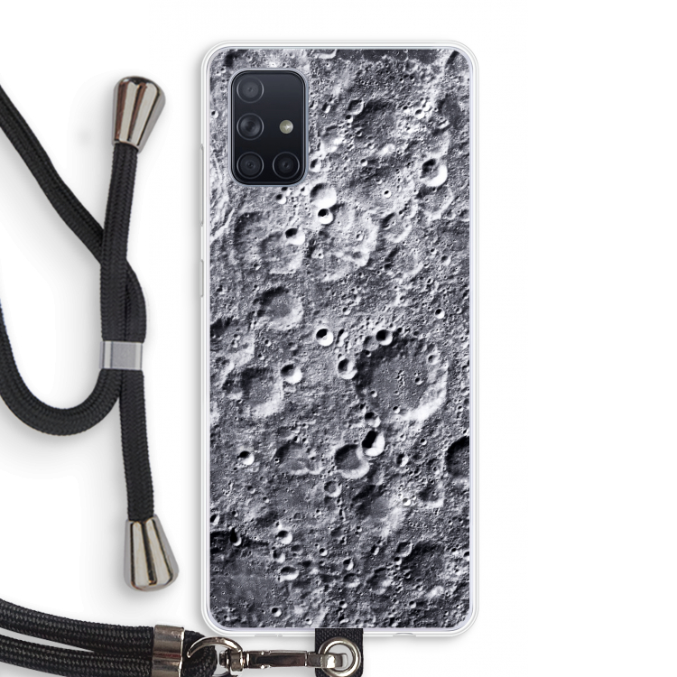 Maanlandschap: Samsung Galaxy A71 Transparant Hoesje met koord