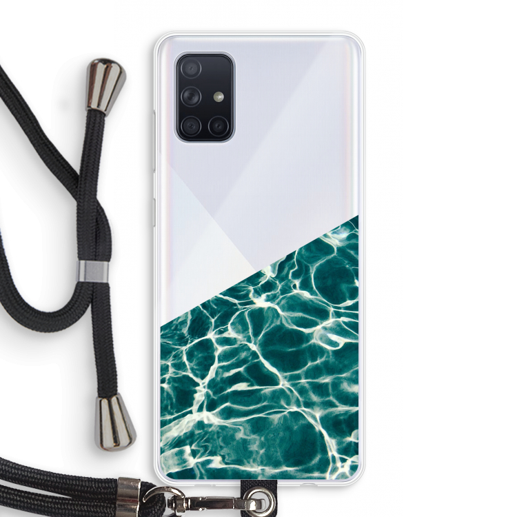 Weerkaatsing water: Samsung Galaxy A71 Transparant Hoesje met koord