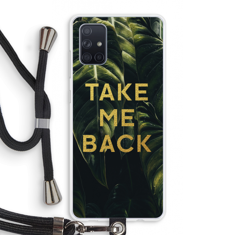 Take me back: Samsung Galaxy A71 Transparant Hoesje met koord