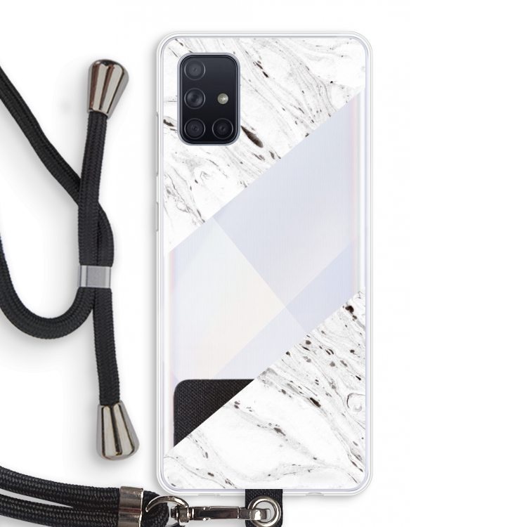 Biggest stripe: Samsung Galaxy A71 Transparant Hoesje met koord
