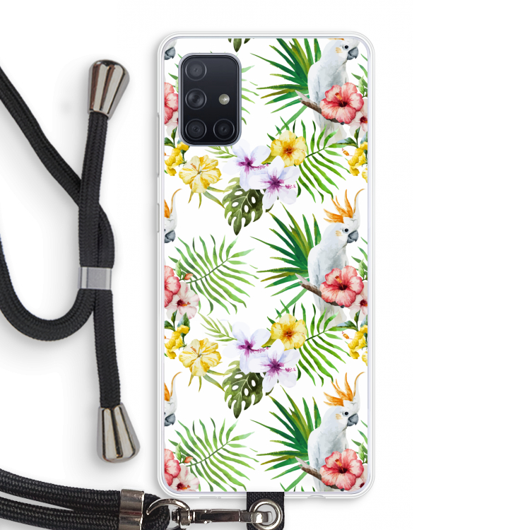 Gele kuif: Samsung Galaxy A71 Transparant Hoesje met koord