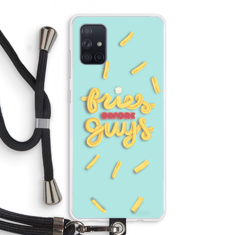 Always fries: Samsung Galaxy A71 Transparant Hoesje met koord