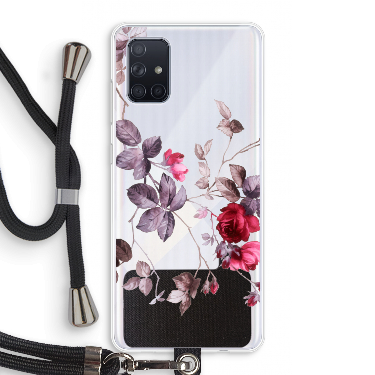 Mooie bloemen: Samsung Galaxy A71 Transparant Hoesje met koord