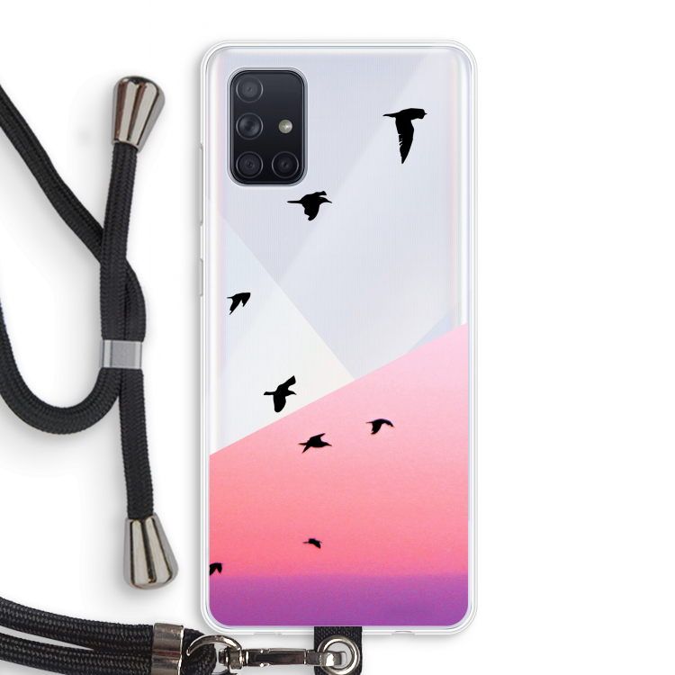 Fly away: Samsung Galaxy A71 Transparant Hoesje met koord