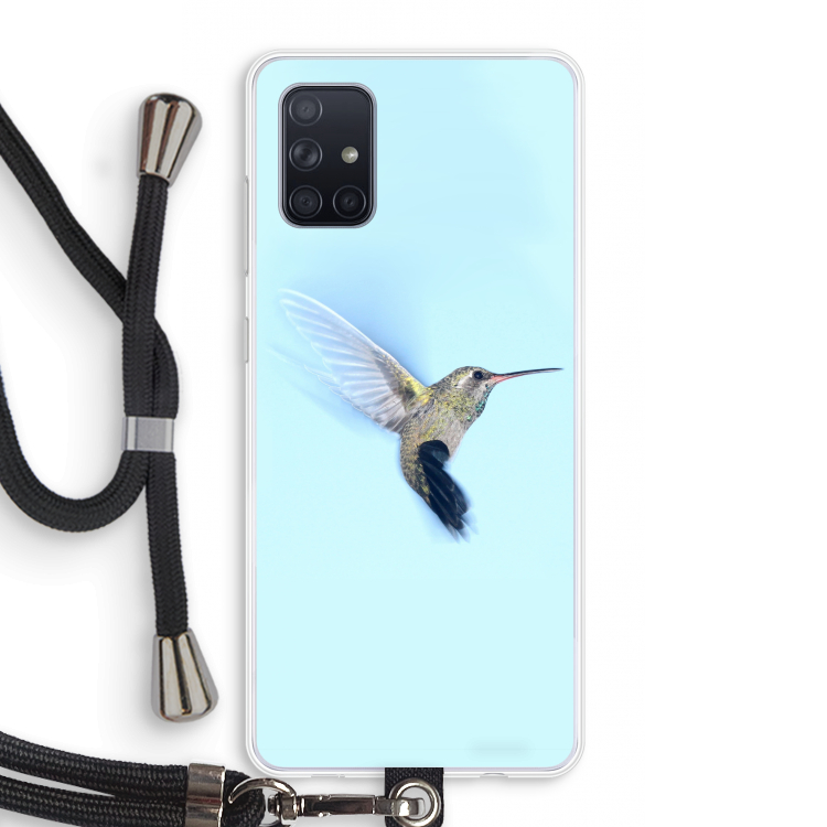 Kolibri: Samsung Galaxy A71 Transparant Hoesje met koord