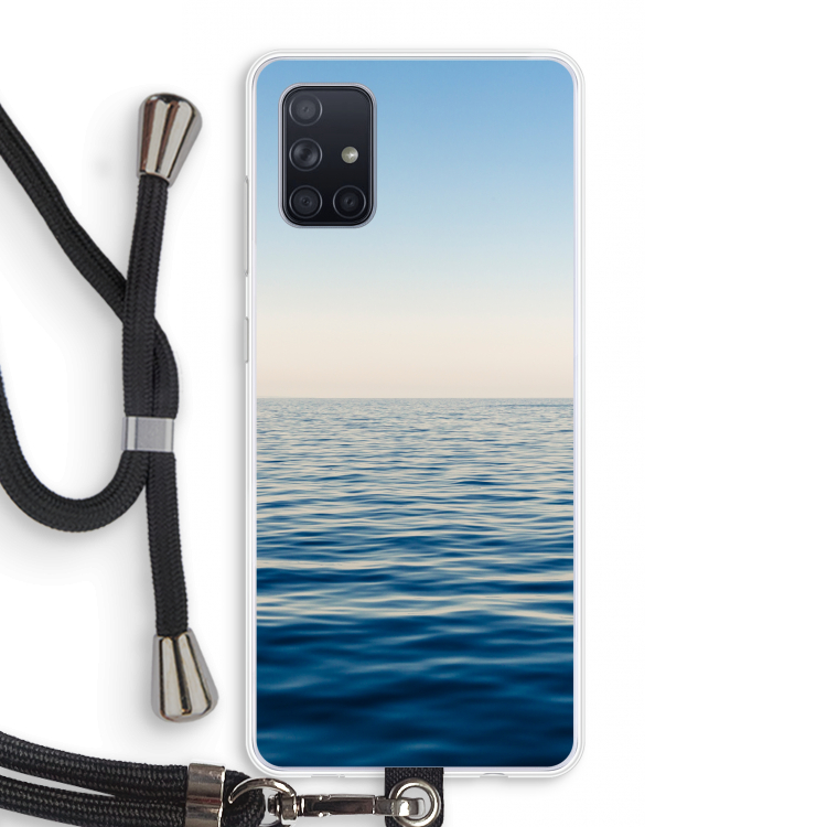 Water horizon: Samsung Galaxy A71 Transparant Hoesje met koord