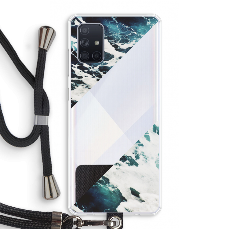 Golven: Samsung Galaxy A71 Transparant Hoesje met koord