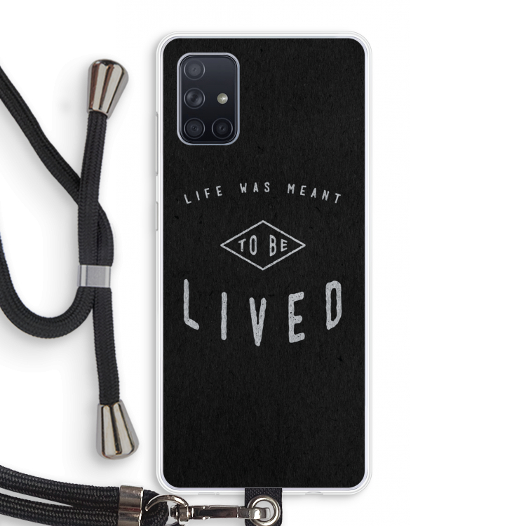 To be lived: Samsung Galaxy A71 Transparant Hoesje met koord
