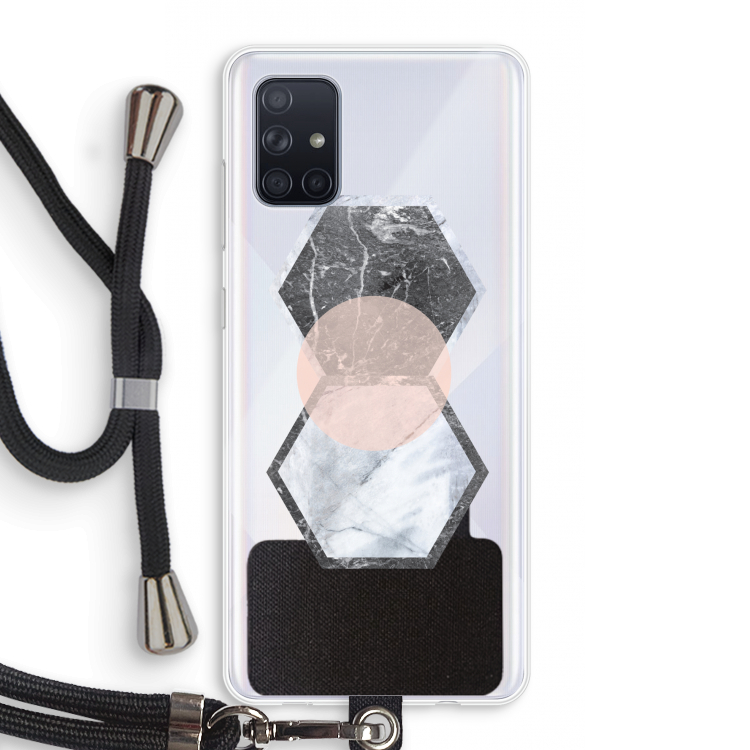 Creatieve toets: Samsung Galaxy A71 Transparant Hoesje met koord