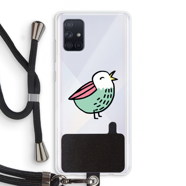 Birdy: Samsung Galaxy A71 Transparant Hoesje met koord