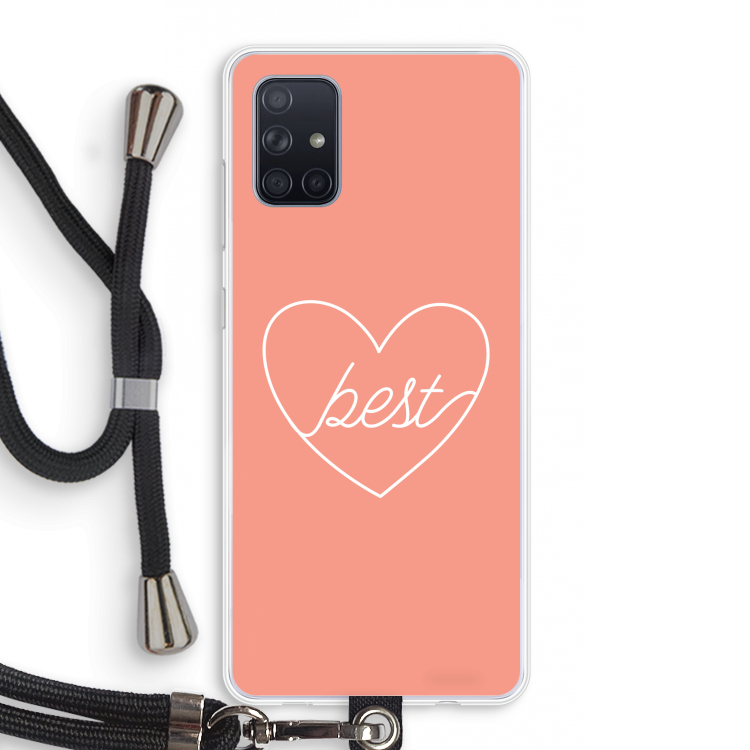 Best heart: Samsung Galaxy A71 Transparant Hoesje met koord