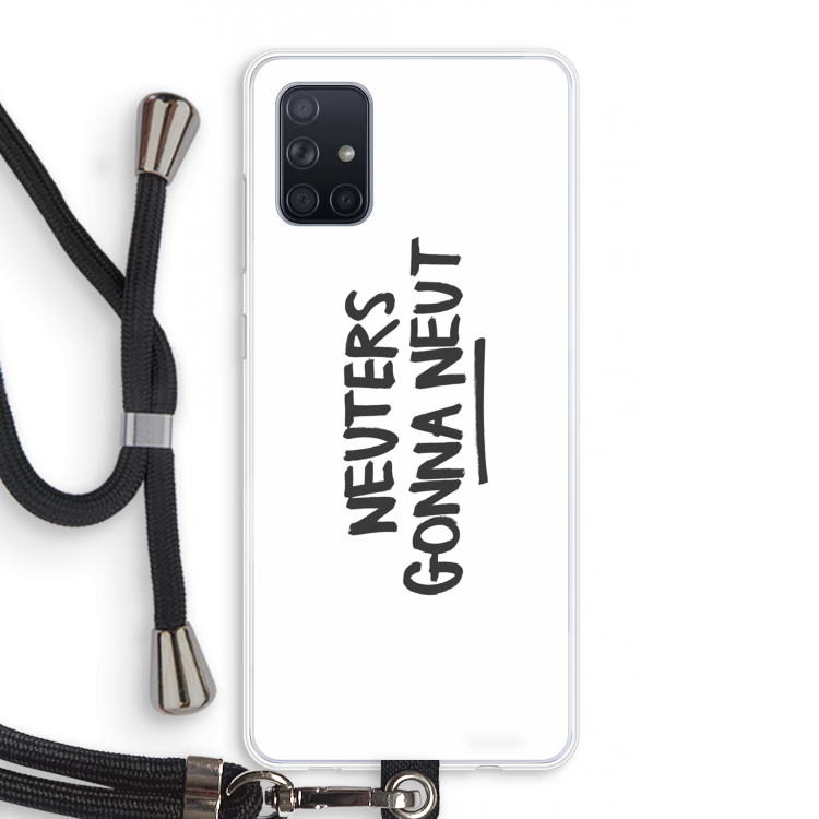 Neuters: Samsung Galaxy A71 Transparant Hoesje met koord