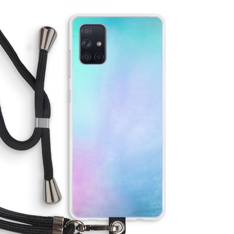 mist pastel: Samsung Galaxy A71 Transparant Hoesje met koord