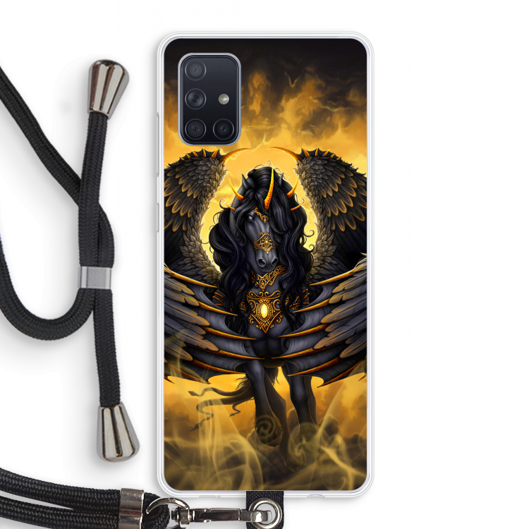 Pegasus: Samsung Galaxy A71 Transparant Hoesje met koord
