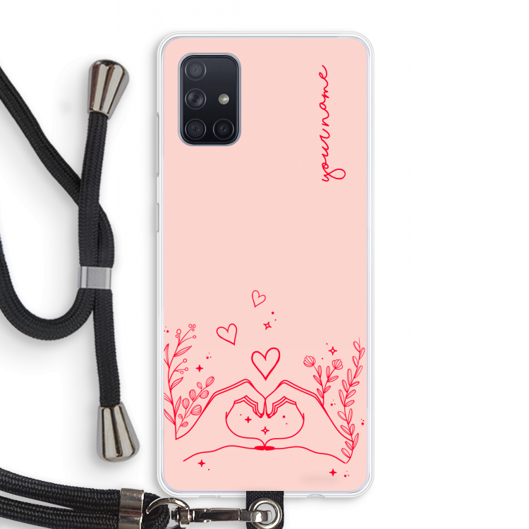 Love is in the air: Samsung Galaxy A71 Transparant Hoesje met koord