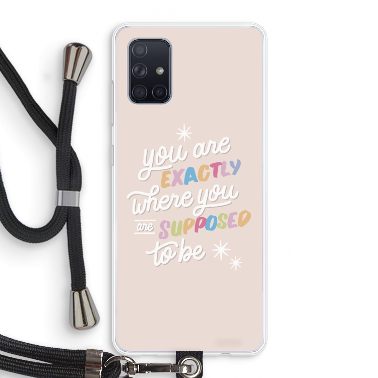Right Place: Samsung Galaxy A71 Transparant Hoesje met koord
