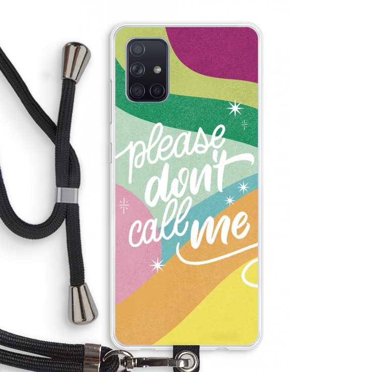 Don't call: Samsung Galaxy A71 Transparant Hoesje met koord