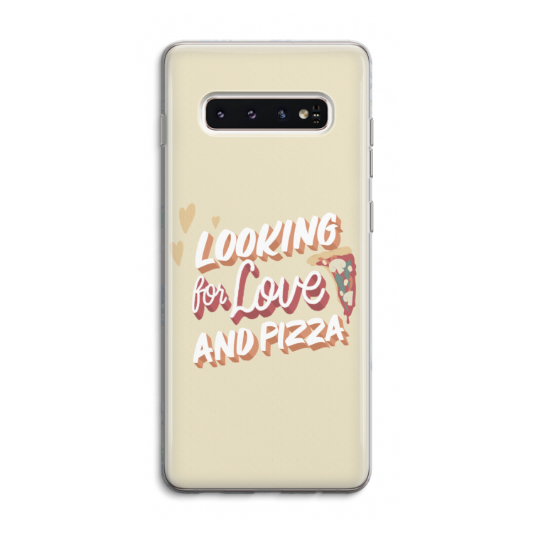 Pizza is the answer: Samsung Galaxy S10 4G Transparant Hoesje