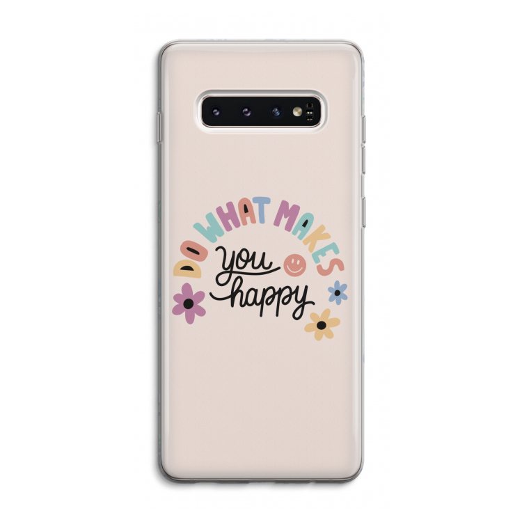 Happy days: Samsung Galaxy S10 4G Transparant Hoesje